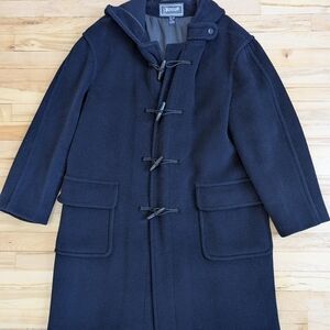 Gloverall Men's Navy Toggle Duffle Coat Moorcroft Wool